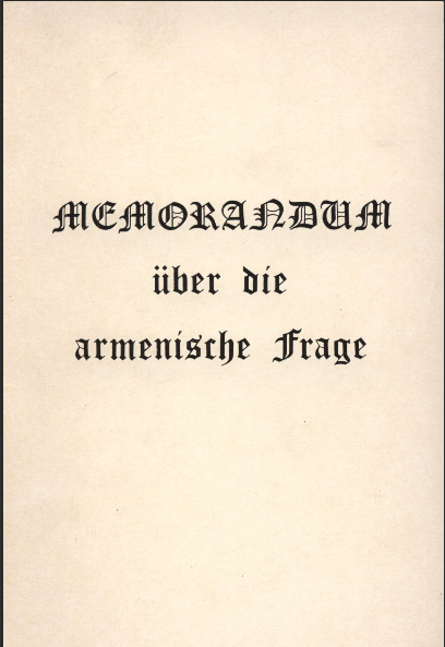 Memorandum uber die Armenische…
					Article complet reservé aux abonnés