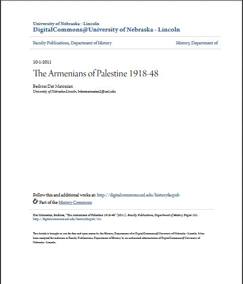 The Armenians of Palestine…
					Article complet reservé aux abonnés