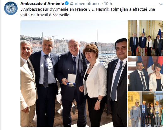 L’Ambassadeur d’Arménie en France S.E. Hasmik Tolmajian a effectué une visite de travail à Marseille.