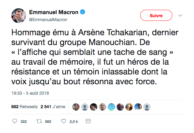 Emmanuel Macron : Hommage…