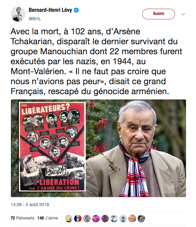 Bernard-Henri Lévy : hommage…