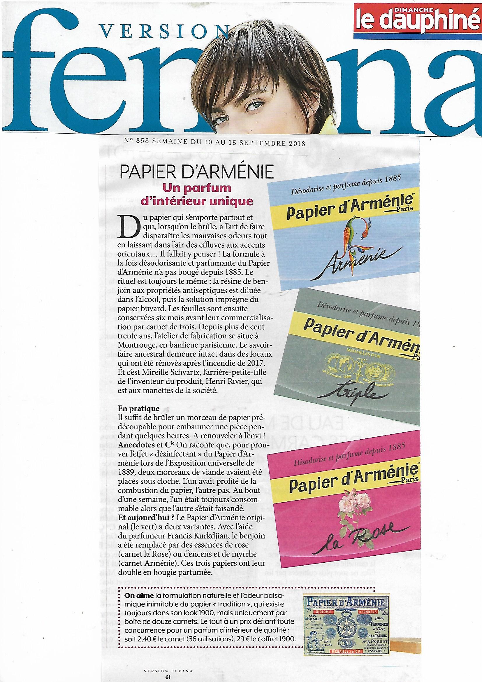 Hebdomadaire « Version Femina…
					Article complet reservé aux abonnés