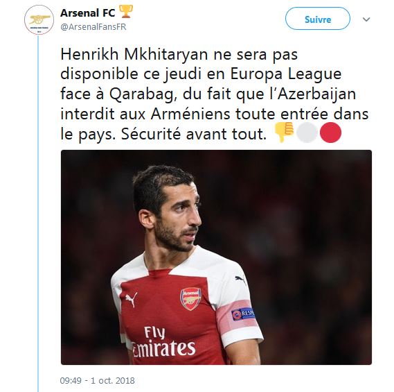 Henrikh Mkhitaryan ne sera…