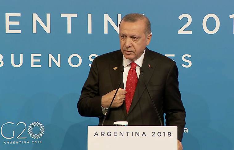 Erdogan au G20 nie le Génocide des Arméniens