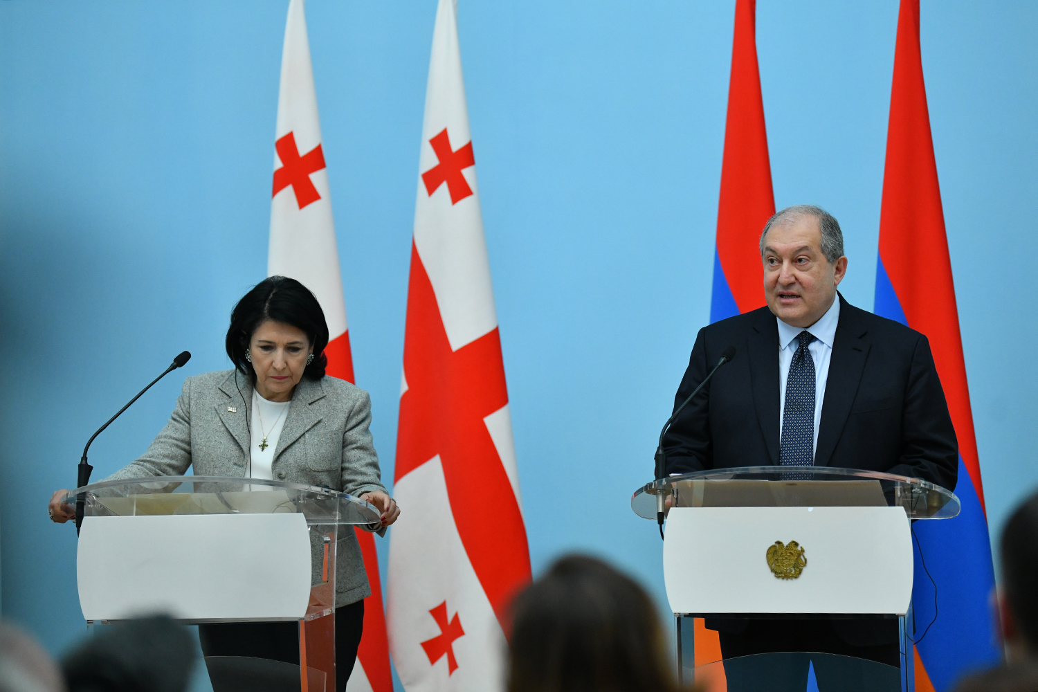 Salome Zourabichvili invite le président arménien Armen Sarkissian à visiter la Géorgie