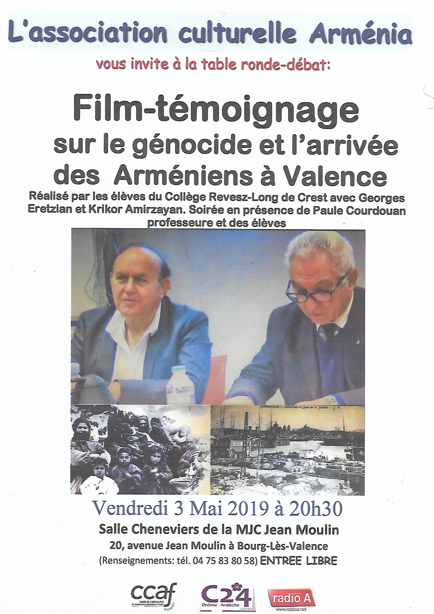 « Arménia » propose un film-témoignage sur le génocide et l’arrivée des réfugiés à Valence (Drôme)