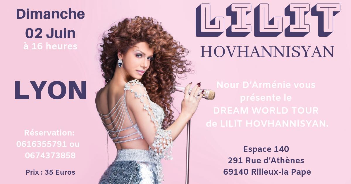 La chanteuse Lilit Hovhannisyan en concert à Rilleux-la-Pape en région lyonnaise ce dimanche 2 juin (16h)