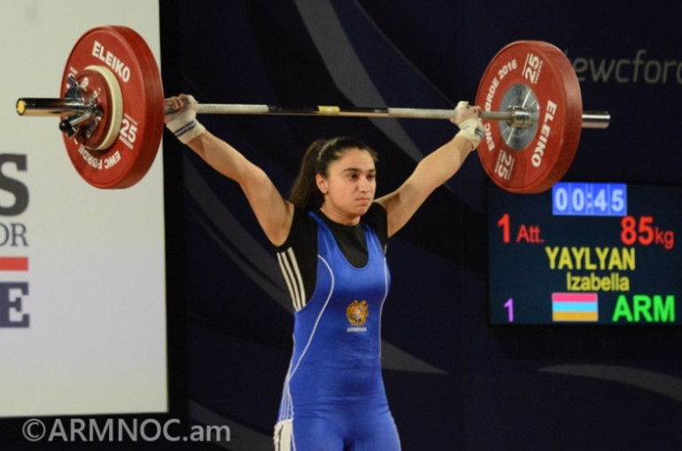 La représentante de l’Arménie, Izabella Yaylyan (59 kg) s’est classée 6e aux championnats du monde d’haltérophilie