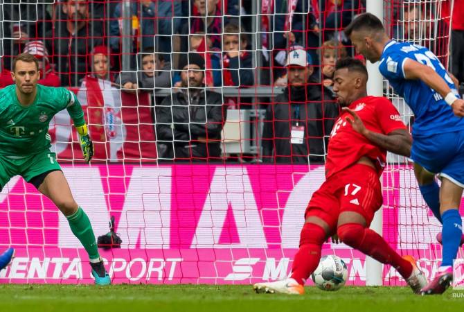 L’international arménien Sargis Adamyan (TSG Hoffenheim) par un doublé exécute le champion d’Allemagne, le Bayern de Munich (1-2)