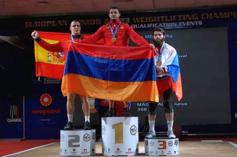 Samvel Gasparyan (109 kg) champion d’Europe d’haltérophilie (-23 ans)