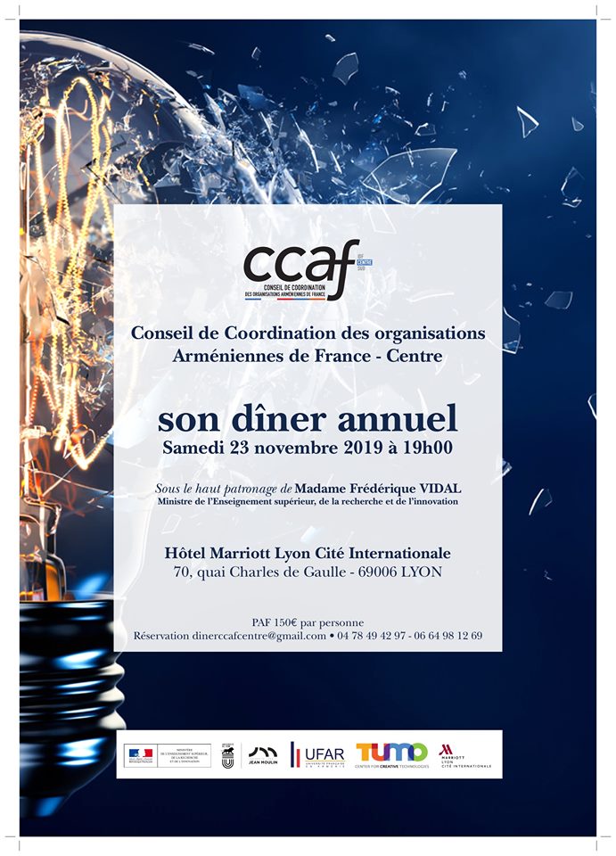 Dîner annuel du Conseil de Coordination des organisations Arméniennes de France de la région Centre (C.C.A.F. Centre)