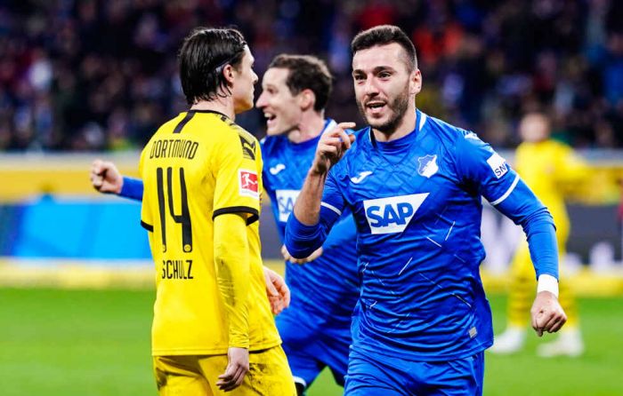 L’international arménien Sargis Adamyan auteur d’un but et d’une passe décisive lors du match Hoffenheim-Borussia Dortmund (2-1)