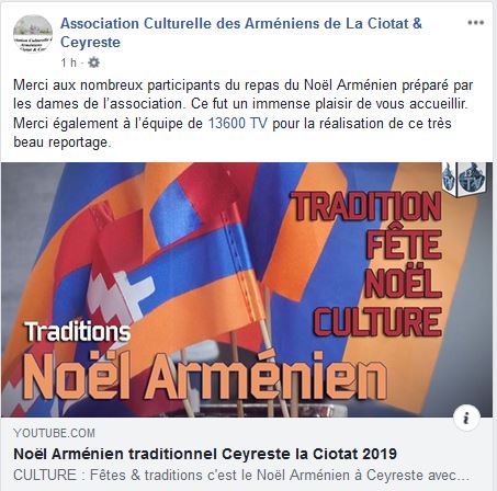 Noël Arménien traditionnel Ceyreste…
					Article complet reservé aux abonnés