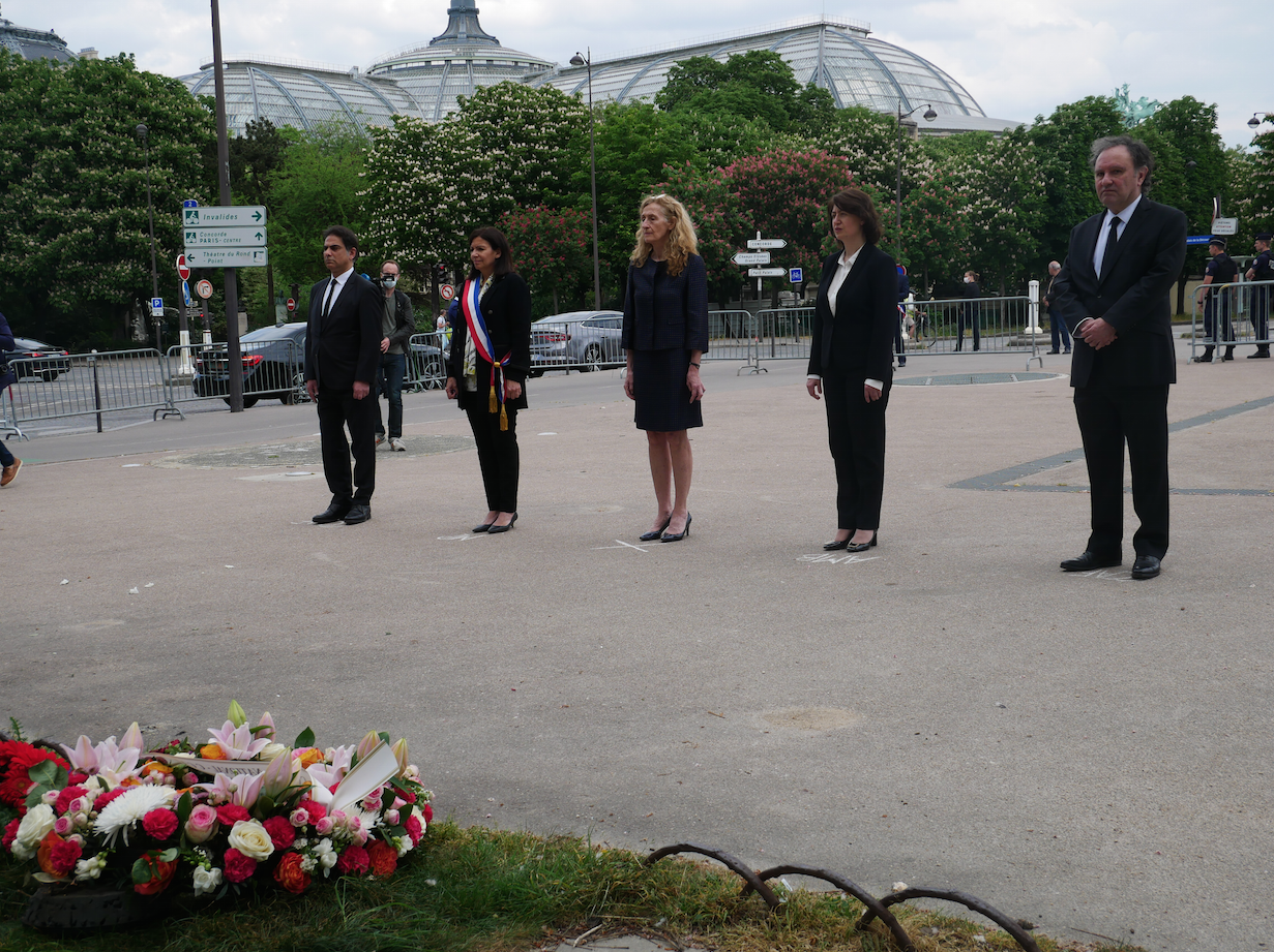 La cérémonie commémorative à Paris en images, en présence de Nicole Belloubet et Anne Hidalgo