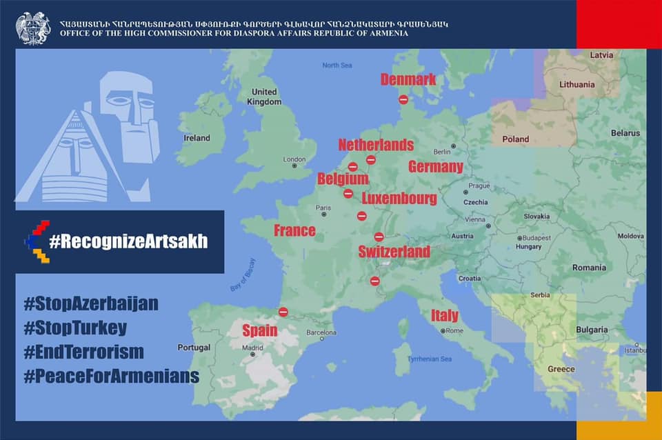 Les Arméniens bloquent les frontières européennes