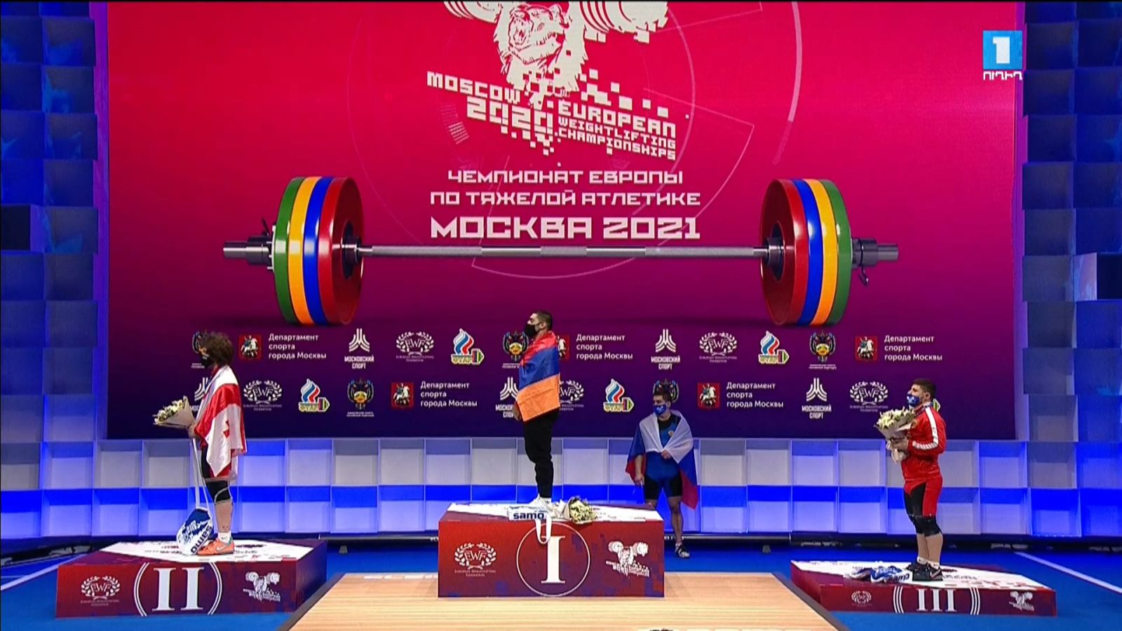 Karen Avagyan (89 kg) sous les couleurs de l’Arménie est champion d’Europe d’haltérophilie, Antranik Karapetyan médaille de bronze