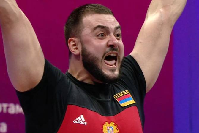 Samvel Gasparyan (Arménie) champion d’Europe d’halérophilie des 102 kg, Arsen Martirosyan vice-champion d’Europe