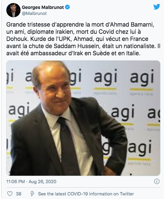 Georges Malbrunot : mort d’Ahmed Barmani