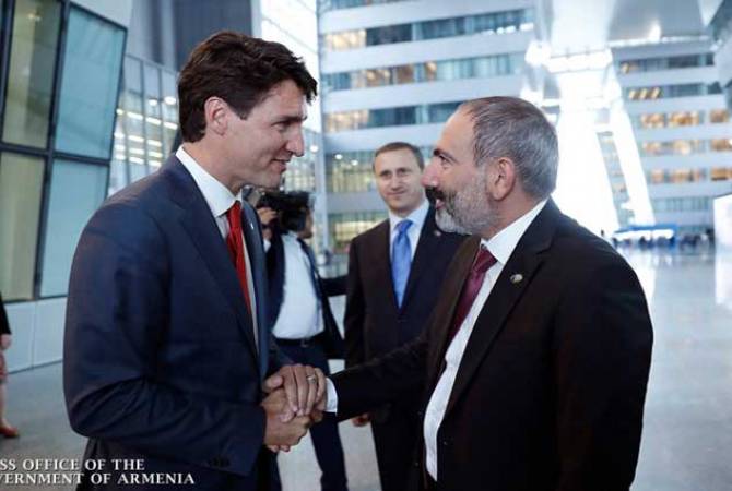 Nikol Pachinan a félicité le Premier ministre du Canada à l’occasion de son 50e anniversaire