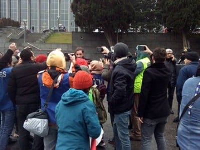 Manifestation de journalistes à Bakou contre une loi liberticide