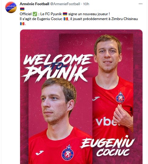 Le FC Pyunik signe un nouveau joueur !