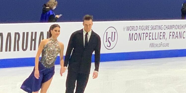 Tina Garabedian-Simon Proulx Senecal (Arménie) se classent 14e aux Championnats du monde de patinage artistique à Montpellier