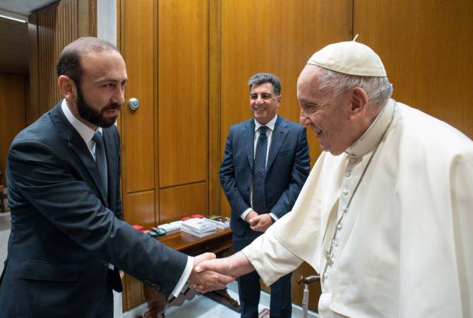 Le pape François a reçu au Vatican le ministre arménien des Affaires étrangères Ararat Mirzoyan