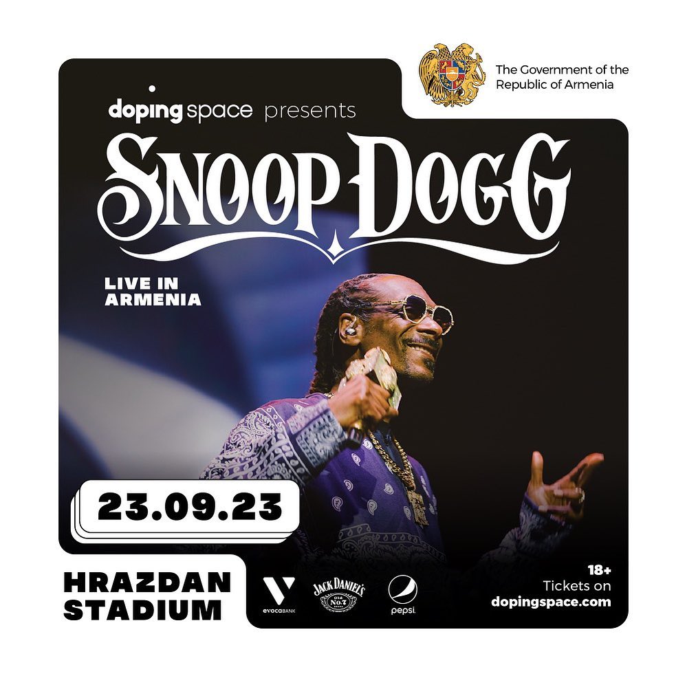 Snoop Dogg en concert à Erévan le 23 septembre : « J’envoie mon amour aux Arméniens vivant en Arménie, en Artsakh et partout dans le monde »