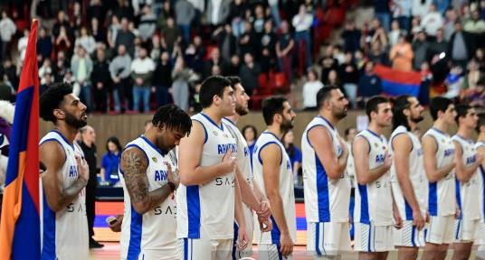 L’équipe d’Arménie de basket-ball classée 84e sur 160 pays au classement mondial de la FIBA