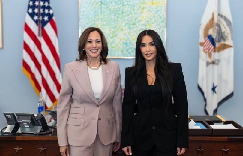 Kim Kardashian s’est rendue à la Maison Blanche et a rencontré la vice-présidente des États-Unis, Kamala Harris