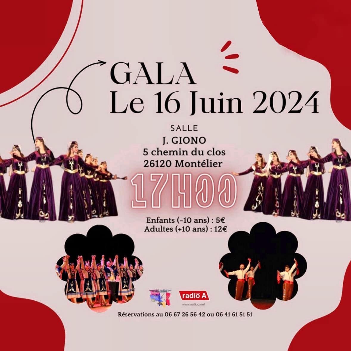 Gala de l’Académie de danse et musique traditionnelle arménienne de France Ashtarak Arménie, dimanche 16 juin à Montélier (Drôme)