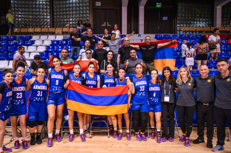 L’équipe féminine de basket-ball d’Arménie est classée 6ème du championnat d’Europe des petits pays