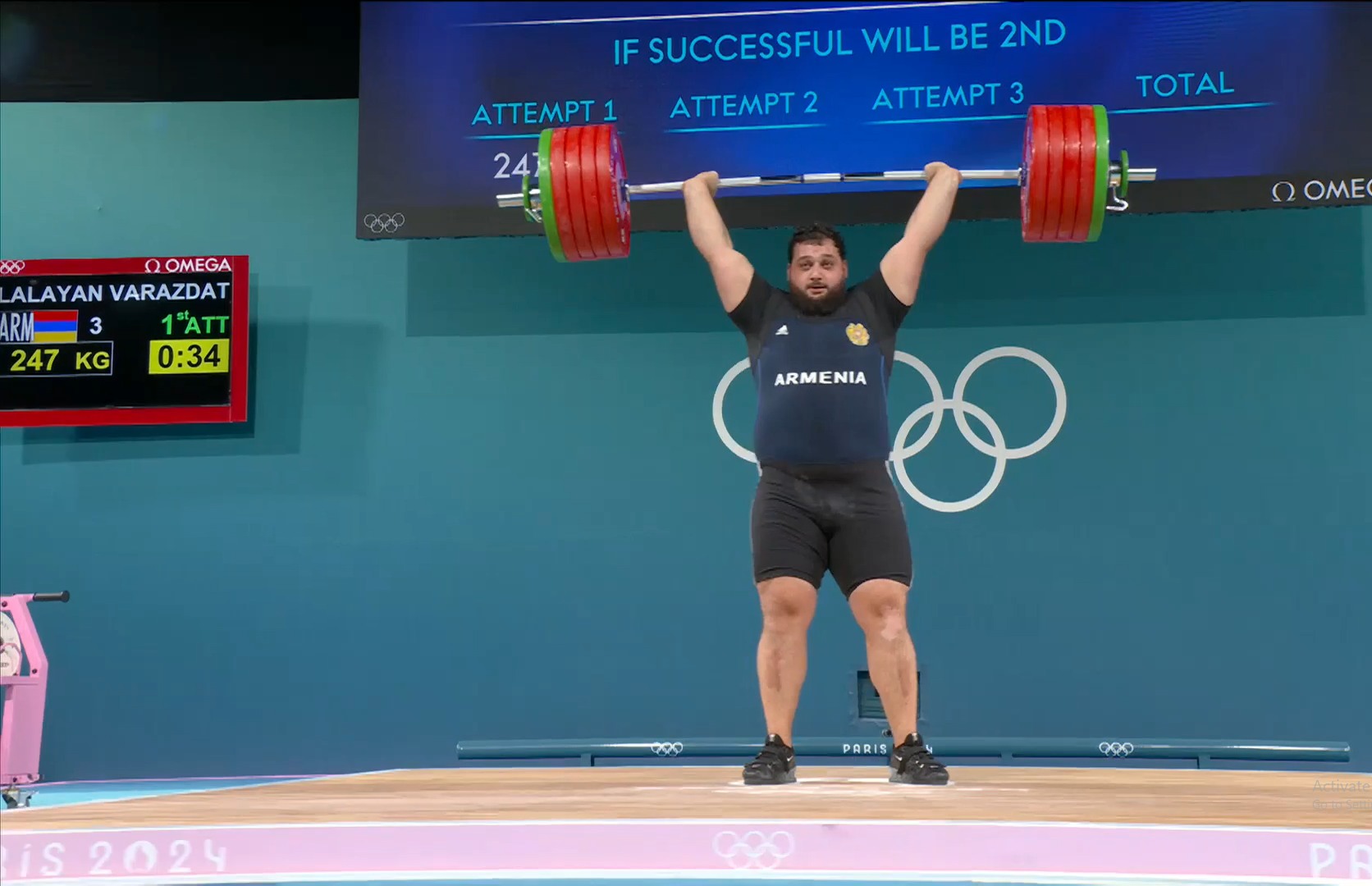 JO Paris-2024.Varazdat Lalayan (Arménie), vice-champion olympique d’haltérophilie des +102 kg à Paris offre la 3e médaille d’argent et la 4e médaille olympique à l’Arménie