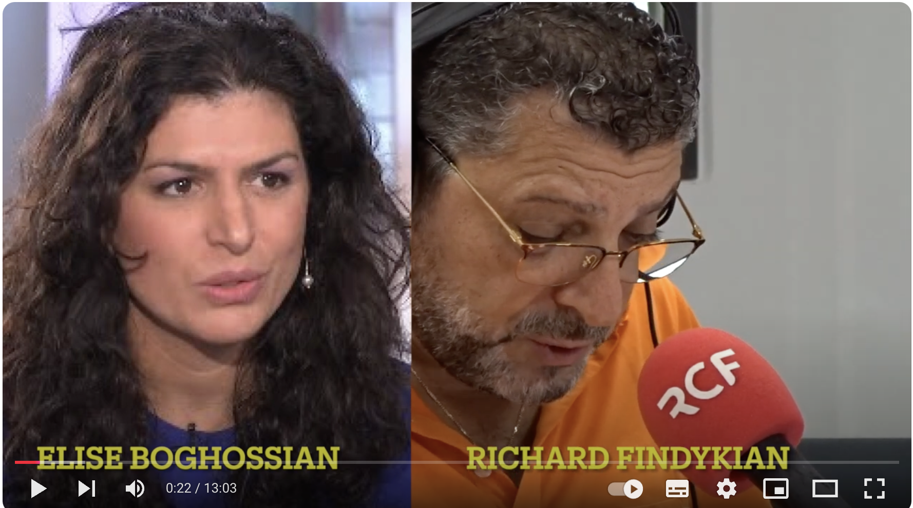 Richard Findykian reçoit Elise Boghossian « LES SACRIFIES »